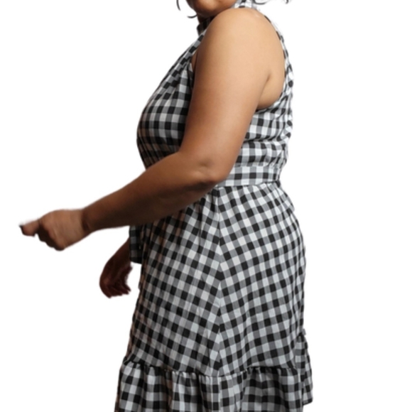Gingham Halter Neck Dress - Picture 2 of 3